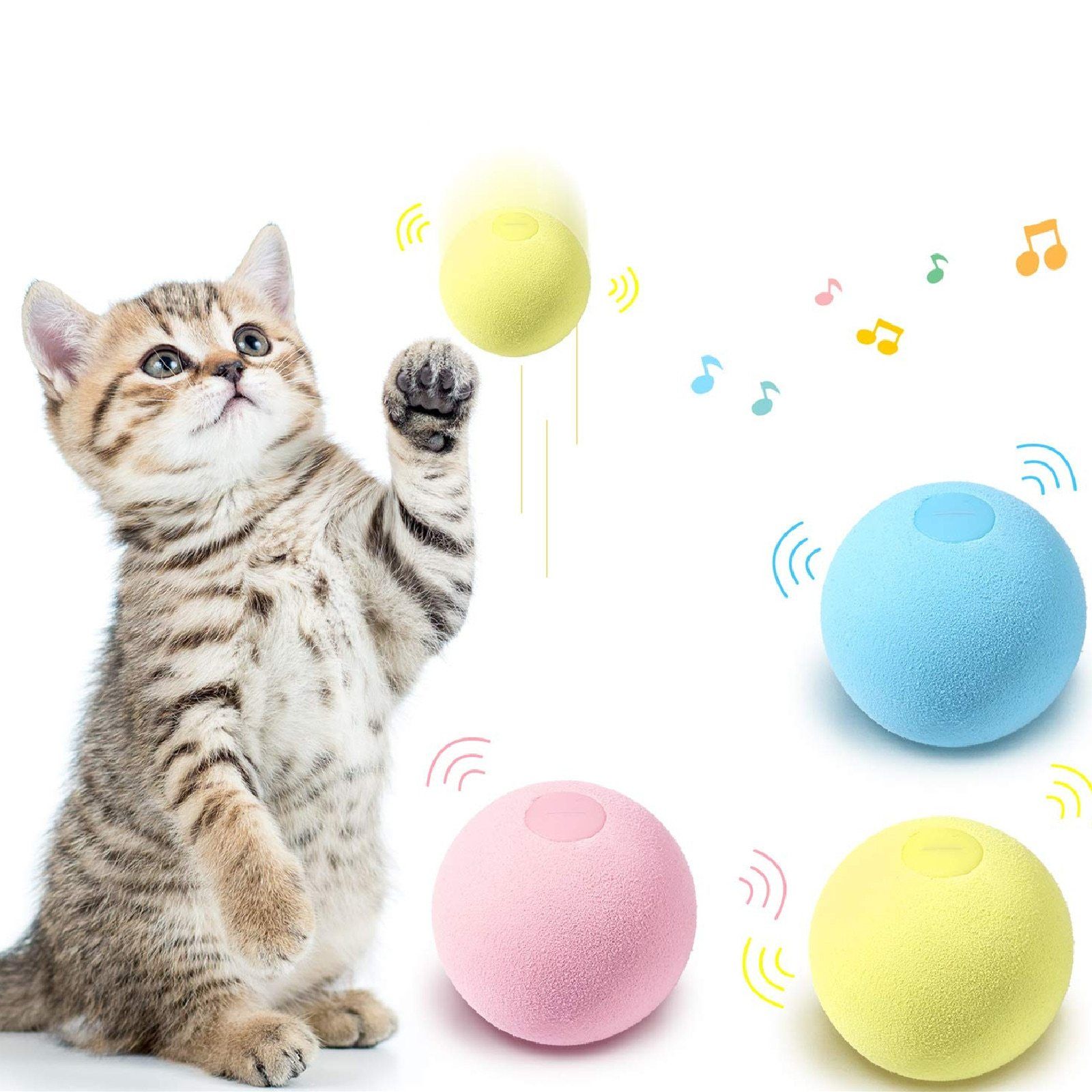 SmartBall™ - Balle intelligente d'apprentissage pour chat - Bonheur de minet